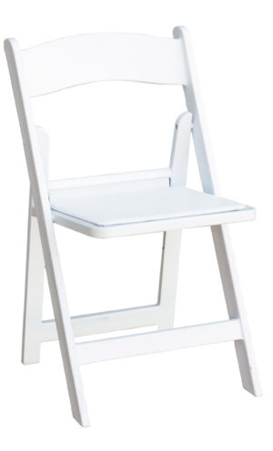 White Resin Folding Chair