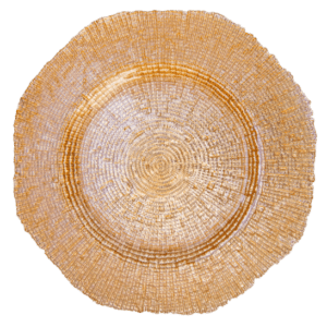 Gold Stem Glass Charger 13″