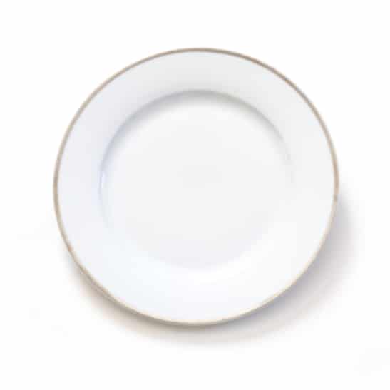 silver rim salad plate