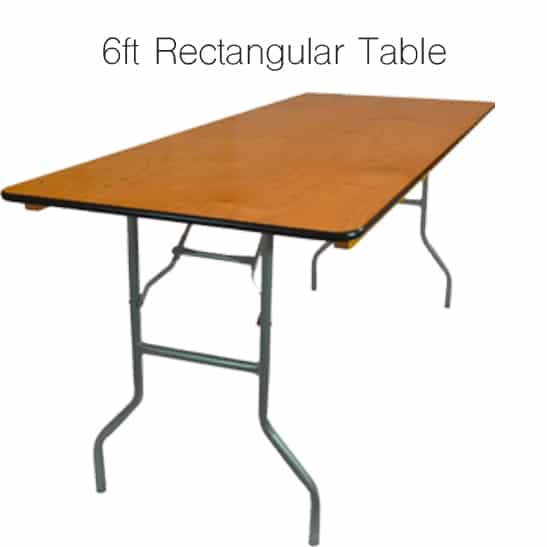 6ft Rectangular Table
