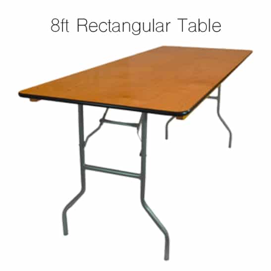 8ft Rectangular Table