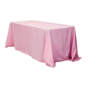Pink Rectangular Tablecloth 132″ X 90″