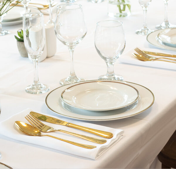 Gold Rim Dinnerware