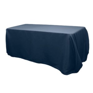 Navy Blue Rectangular Tablecloth 132″ X 90″