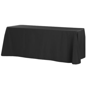 Black Tablecloth 156″ X 90″ (Drape 8ft table)