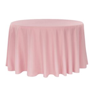 Dusty Rose Round Tablecloth 132″
