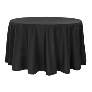 90″ Black Tablecloth Round