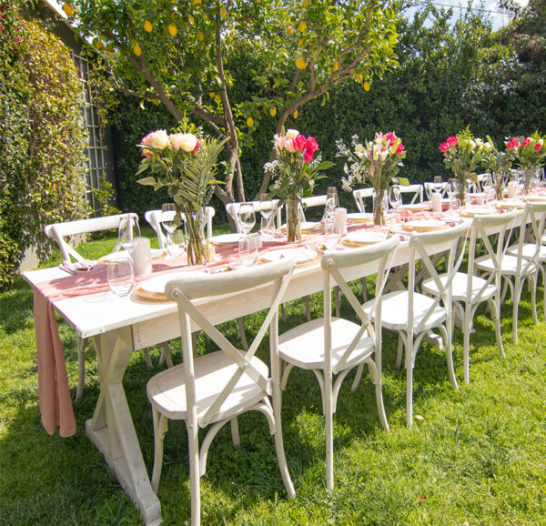 white farmhouse table
