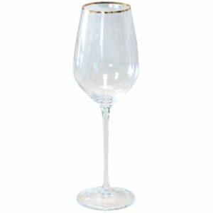 Signature Gold Rim White Wine Glass
