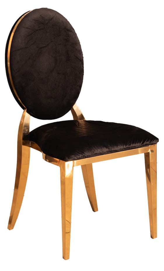 Gold Oracle Chair Black Velvet Full