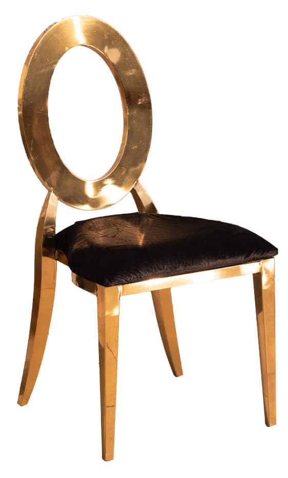 Gold Oracle Chair Black Velvet