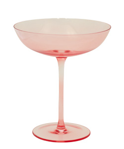 Lucid Pink Coupe glass