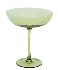 Smokey Olive Coupe glass