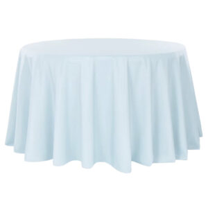 Baby Blue Round Tablecloth 120″