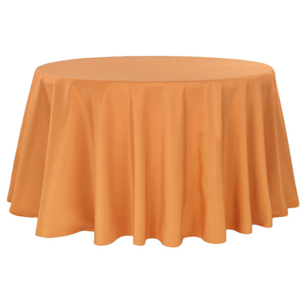 Burnt Orange Round Tablecloth