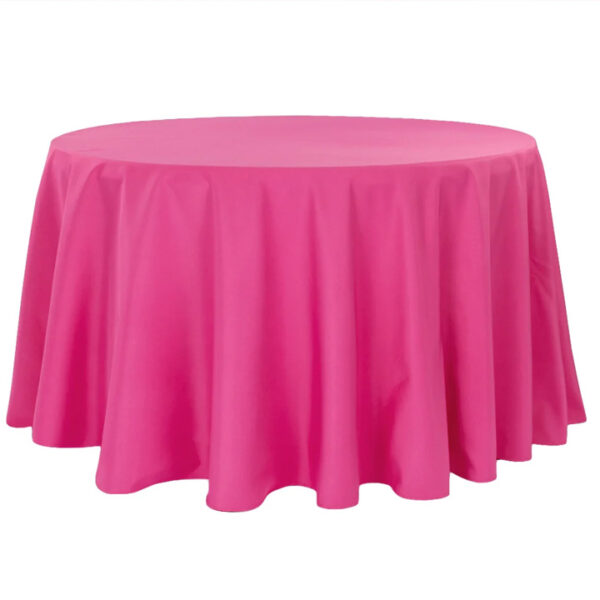 Fuchsia Round Tablecloth Trio