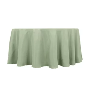 Sage Green Round Tablecloth 120″