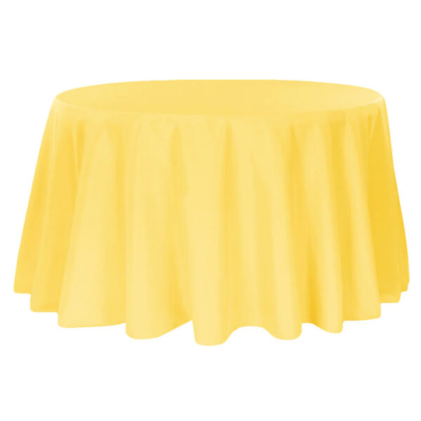 Canary Yellow Round Tablecloth