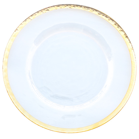 Gold Rim Glass Charger