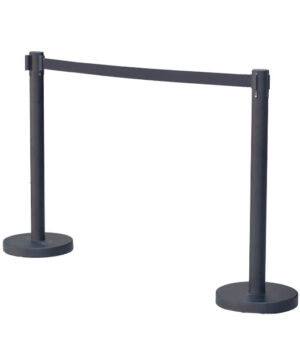 Black Stanchion With Retractable Belt