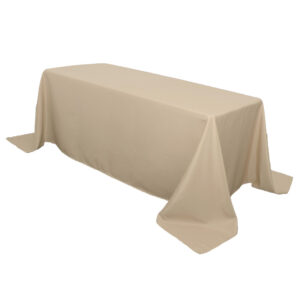 Champagne Rectangular Tablecloth 132″ X 90″