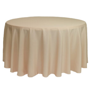 Champagne Round Tablecloth 120″