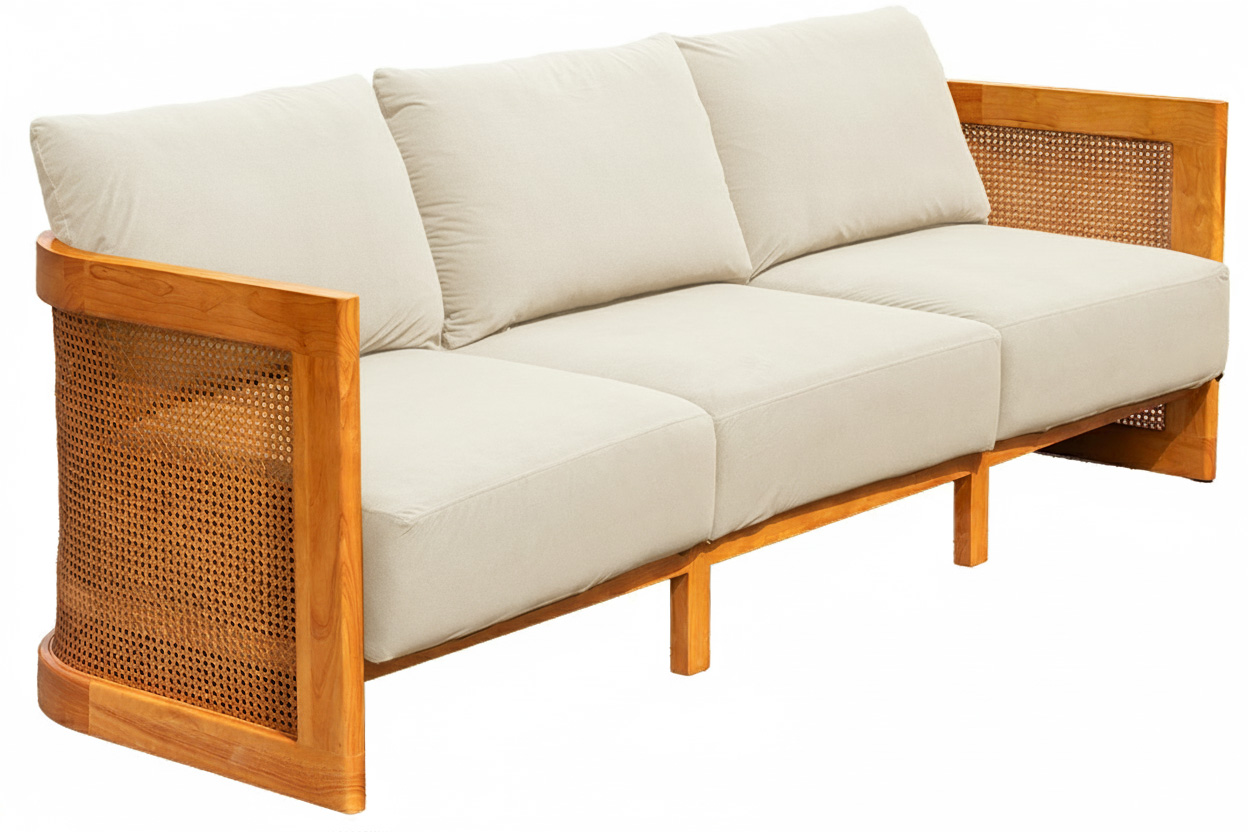 Copa Cabana Off White Linen Sofa