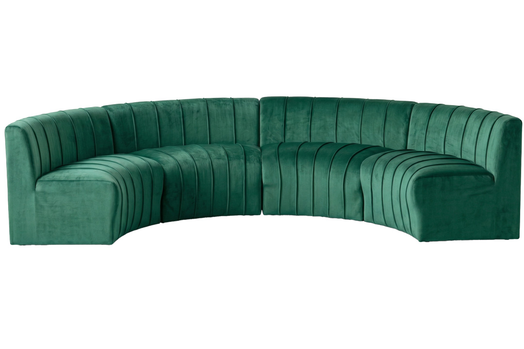 Emerald green luna sofa