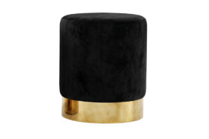 Monroe Black Ottoman