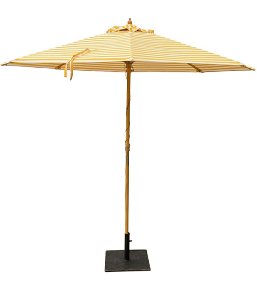 Amalfi yellow and white stripe umbrella for special events