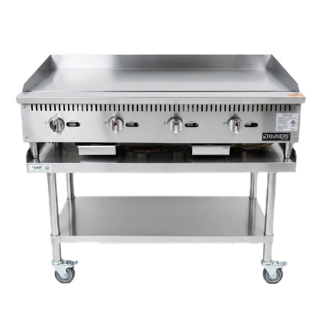 Flat top griddle for catering
