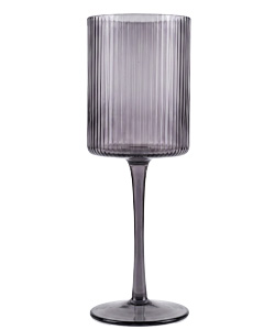 Oliver Black Wine Glass White
