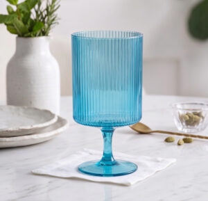 Oliver Blue Goblet Glass