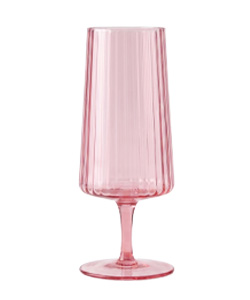 Olivia Pink Goblet Glass