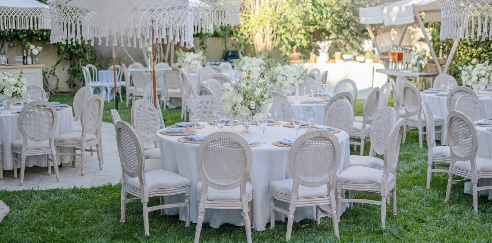 Upscale party rentals for backyard events